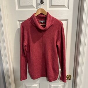 Marled by Reunited Cowl Neck Sweater Watermelon Pink